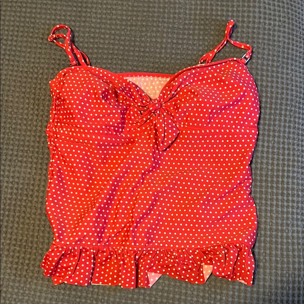 MARINA Red and Pink Polka Dot Swimwear